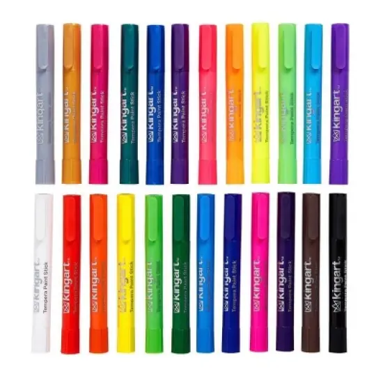 KINGART Tempera Paint Thin Sticks, 24 Colors image {8}