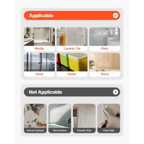 VEVOR Double Sided Tape Heavy Duty, 16 ft Long Nano Mounting Tape, Strong Adhesive & Reusable, Clear Two Sided Wall Tape, Transparent image {6}