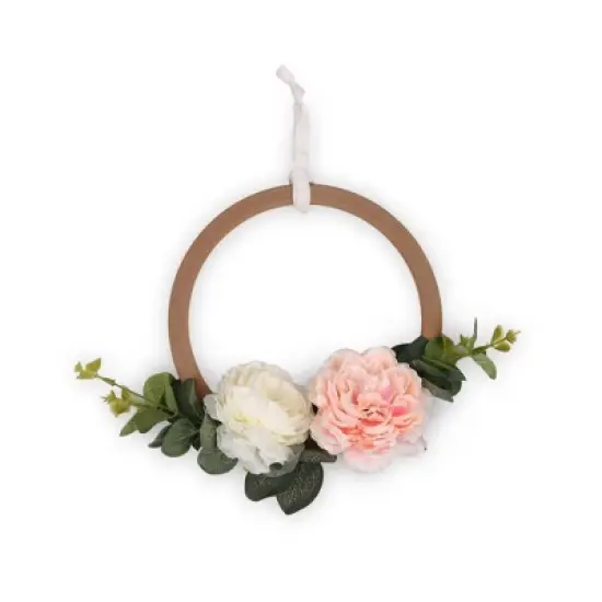 The Peanutshell Farmhouse Floral Ring Wall Decor 2pc image {2}