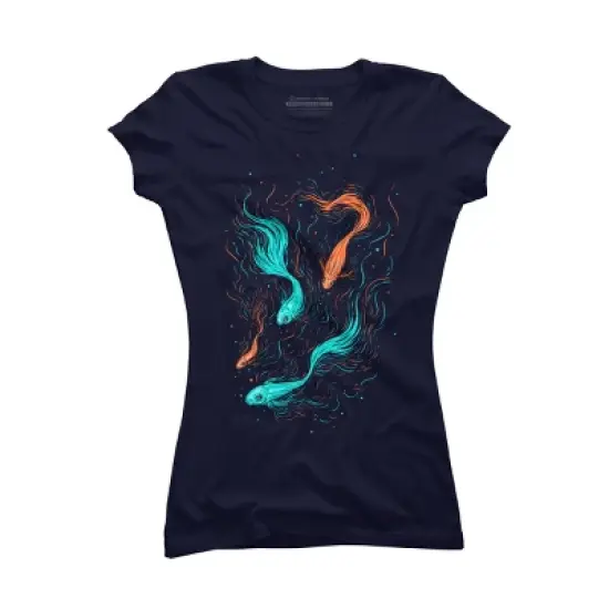 Junior's Design By Humans Neon Float By StevenToang T-Shirt image {4}