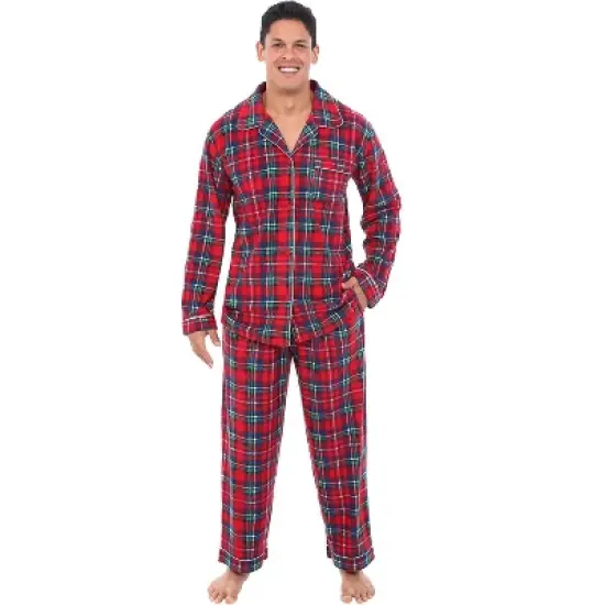 Men's Soft Plush Fleece Pajama Lounge Set, Warm Long Sleeve Shirt and Pants, PJ image {9}
