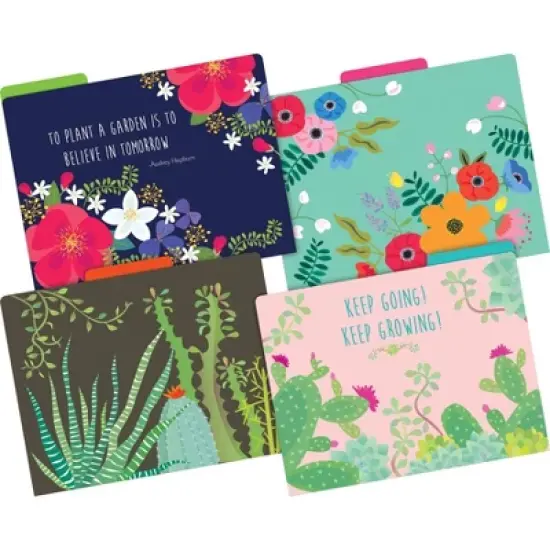 Barker Creek 24ct File Folder Set - Petals & Prickles image {2}