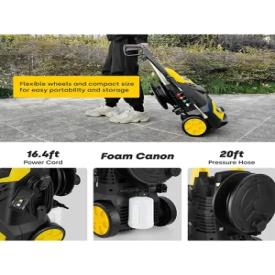 Enventor 2300 PSI Electric Portable Compact Powered Pressure Washer for Cars, Patios, Driveways image {4}