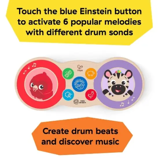 Baby Einstein Upbeat Tunes Magic Touch Wooden Drum Musical Toy image {5}