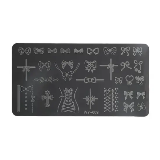 Unique Bargains Colorful Nail Art Stamp WY-069 Silver Tone 1 Pc image {5}