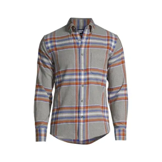 Lands' End Men's Tailored Fit Flagship Flannel Shirt image {3}