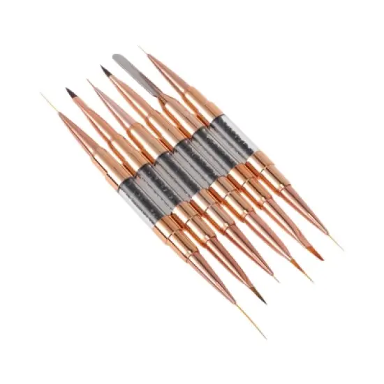 Unique Bargains Rhinestones Handle Nail Art Brushes Kit 1 Set image {4}