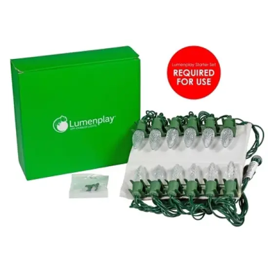 Lumenplay App-Enabled Lights, C7 Extender String 12 RGB LED Lights, 12.5 feet image {4}