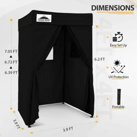 EAGLE PEAK 4x4 Pop Up Canopy, Portable Privacy Changing Room Photoshoots image {2}