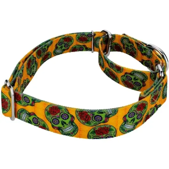 Country Brook Design Sugar Skulls Martingale Dog Collar (1 Inch, Medium) image {2}