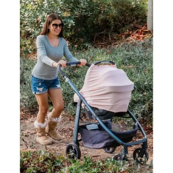 Snuggle Shield LUXE Protection Rayon from Bamboo Multi Use Antimicrobial Air Filtering Infant Car Seat/Nursing Cover - Pink image {4}