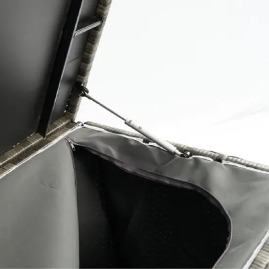 200 Gallon Outdoor Storage Deck Box, Wicker Patio Storage Box with Lid, Flip Top Storage Bench, Storage Bin for Cushion Garden Tool Pool Supplies image {5}