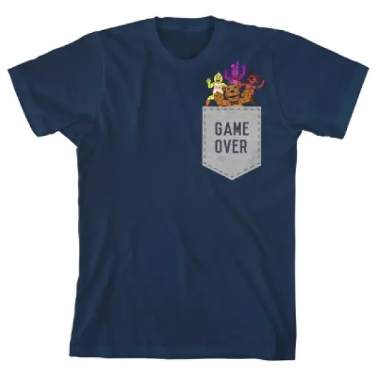Five Nights at Freddy's Game Over Pocket Boy's Navy T-shirt image {2}