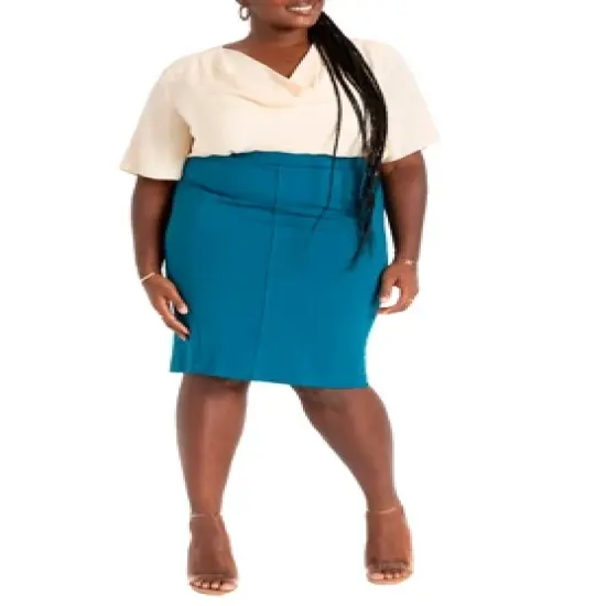 ELOQUII Women&rsquo;s Plus Size The Ultimate Stretch Suit Pencil Skirt image {5}