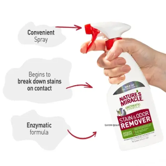 Nature's Miracle Unscented Stain and Odor Remover for Dogs and Cats - 14 fl oz image {6}