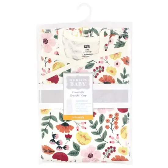 Hudson Baby Infant Girl Convertible Swaddle Sleep Sack, Fall Botanical image {1}