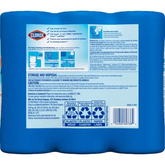Clorox Lemon Disinfecting Wipes - 50ct/3pk image {8}