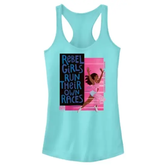 Junior's Rebel Girls Florence Griffith Joyner Quote Racerback Tank Top image {3}