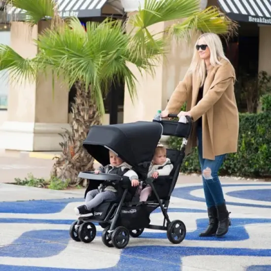 Joovy Caboose Too Ultralight Sit Stand Double Tandem Stroller - Black image {5}