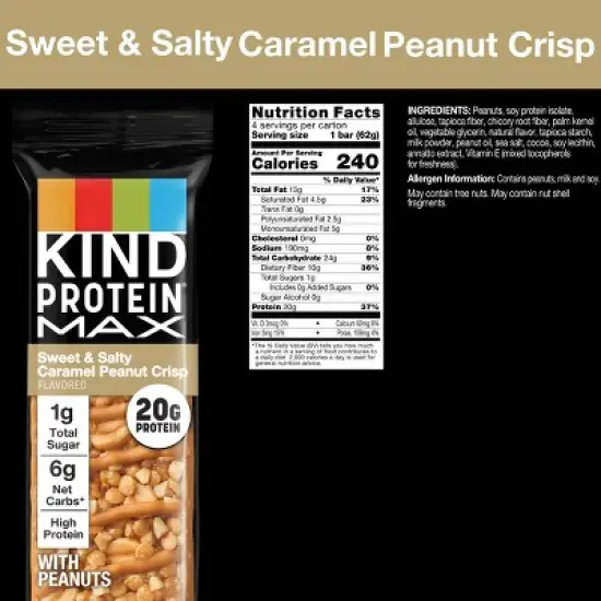 KIND Protein Max Crisp Protein Bars - 8.7oz/4pk image {3}