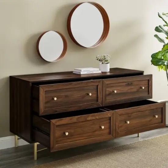 Jones Horizontal Modern 4 Drawer Dresser - Saracina Home image {2}