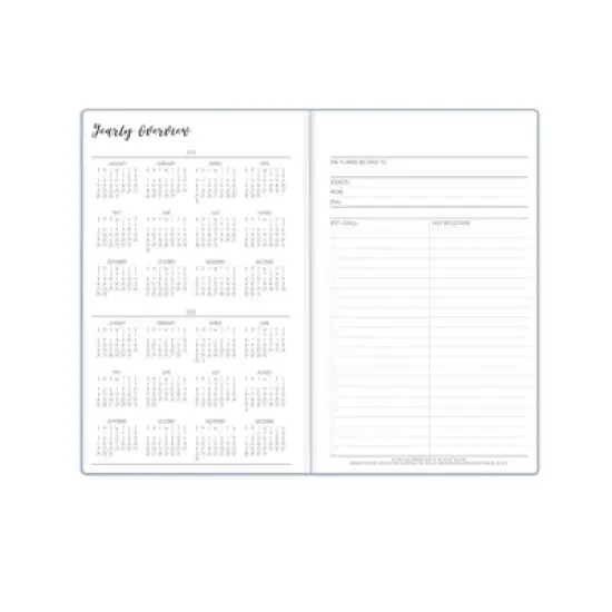 Ivory Paper Co 2024 Planner 8"x5" Weekly/Monthly Bookbound Light Gray Blue image {6}