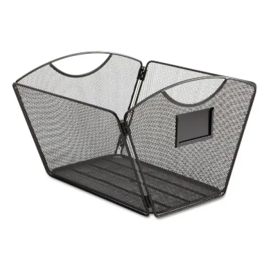 Safco Onyx Mesh Desktop Tub File Storage Box Letter Black 2162BL image {1}