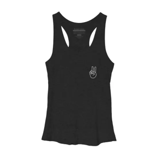 Women's Design By Humans peace By desiredesign Racerback Tank Top image {10}