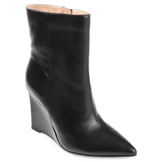 Journee Collection Womens Glorria Tru Comfort Foam Inside Zip Wedge Booties image {10}
