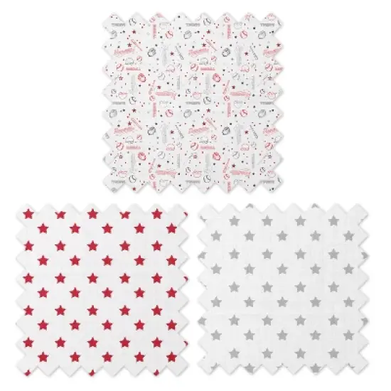 Bacati - Boys Baseball Muslin Red Gray 4 pc Crib Bedding Set with Sleeping Bag image {7}