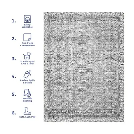 nuLOOM Abstract Machine Washable Area Rug image {9}