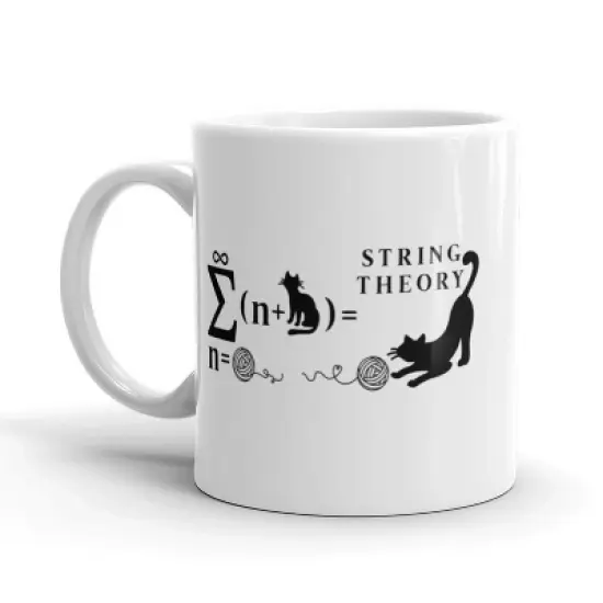 Crazy Dog String Theory Coffee Mug Funny Nerdy Cat Math Ceramic Cup-11oz image {6}