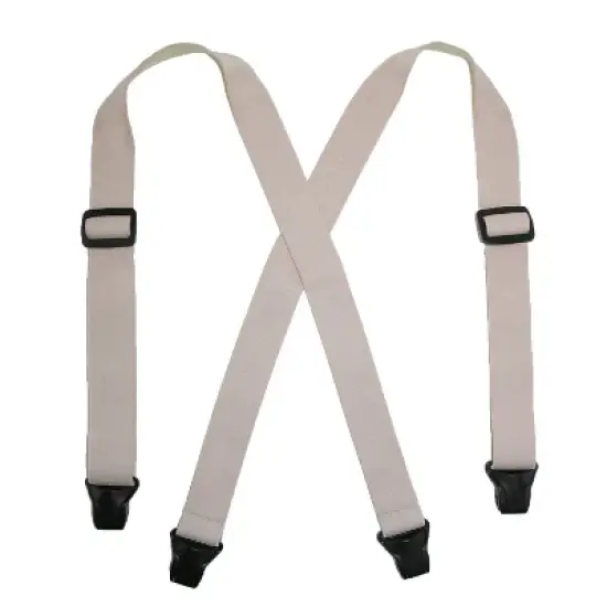 CTM Women's Elastic Undergarment TSA Compliant Clip End Suspenders image {3}
