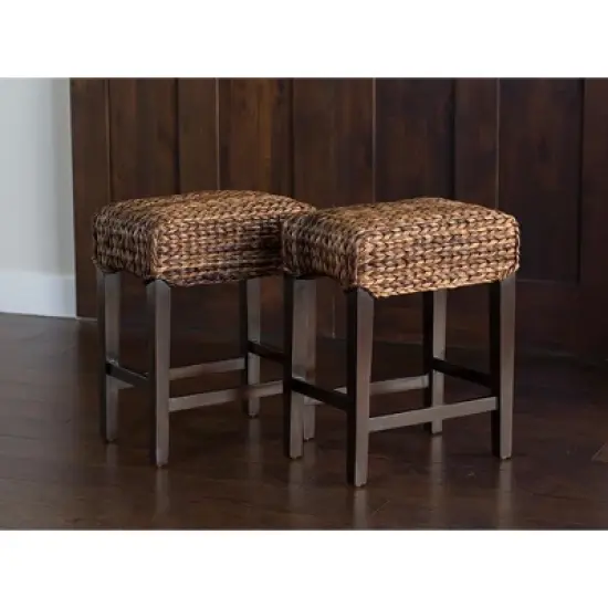 BirdRock Home Seagrass Backless Counter Stool - Espresso image {7}