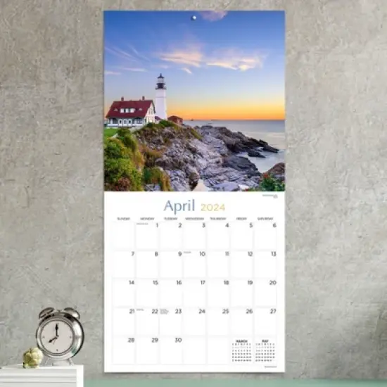 TF Publishing 2024 Wall Calendar 12"x12" Lighthouses image {2}