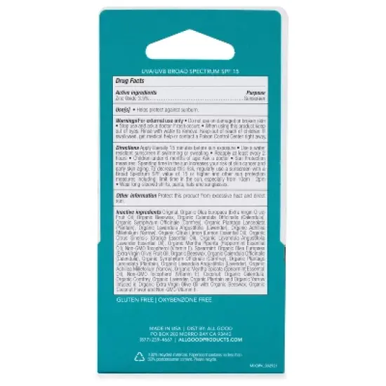 All Good Lip Balm - SPF 15 - Original Spearmint Coconut - 1.6oz image {4}