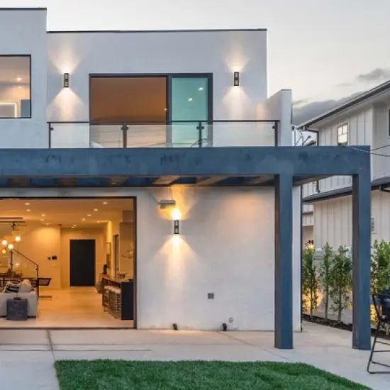 C Cattleya 2-Light Matte Black Die-cast Aluminum Outdoor Wall Sconce image {5}