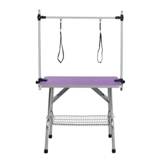 SEVOBAL Pet Grooming Tools Foldable Pet Grooming Table for Pet Large Dogs and Cats with Adjustable, Bathing Station, Purple, 38"*23.6"*65.5" image {5}