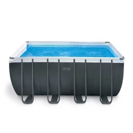 Intex 18ftX9ftX52in Ultra XTR Rectangular Pool with Sand Pump, Ladder, Ground Cloth & Cover image {1}
