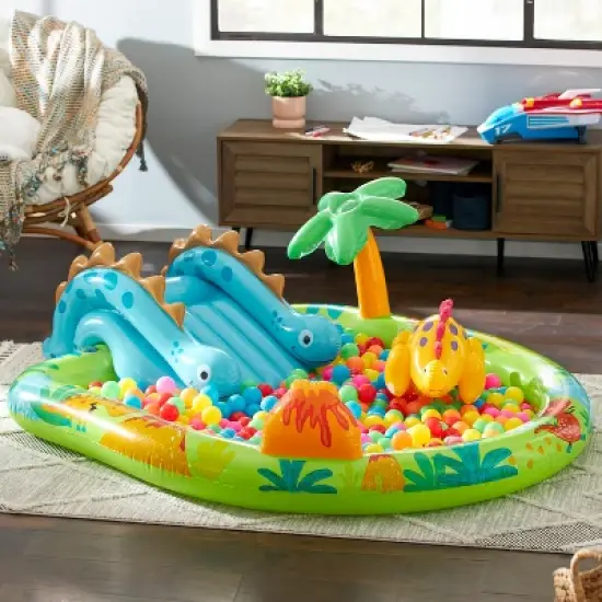 Intex 57166EP Little Dino Dinosaur Themed Inflatable Backyard Pool Play Center image {1}