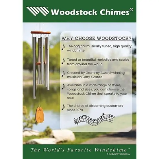 Woodstock Wind Chimes Encore Collection, Chimes of Earth, 37'', Wind Chimes for Outdoor, Patio, Home or Garden Decor image {4}