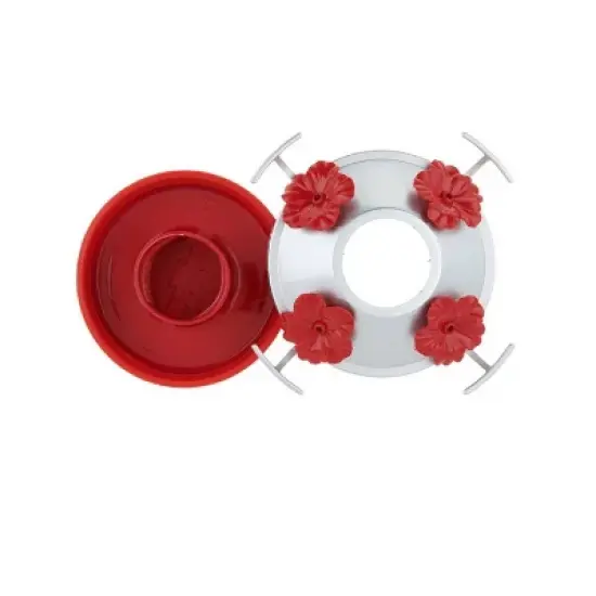 Ultimate Innovations 2pk 9" Glass Swirl Hummingbird Feeder Yellow & Red image {2}