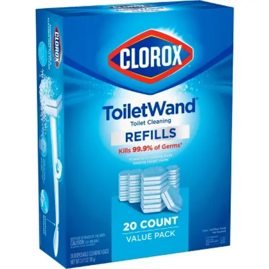 Clorox ToiletWand Disinfecting Refills Disposable Wand Heads - 20ct image {1}