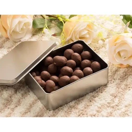 Juvale 6-Pack Silver Metal Cookie Tins with Lids - Small Rectangular Tins for Gift Giving, Home Organization (4.9x3.7x1.6 In) image {1}