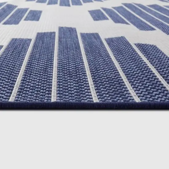 Victor Striped Trellis Rectangular Indoor/Outdoor Rug - Balta Rugs image {4}