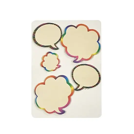 Wrapables Rainbow Thinking Bubble Sticky Notes (Set of 2) image {1}