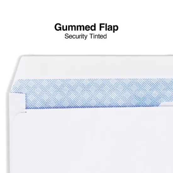 MyOfficeInnovations #8 5/8" Check-Size Double Window Security-Tint Gummed Envelopes 500/BX 438614 image {1}