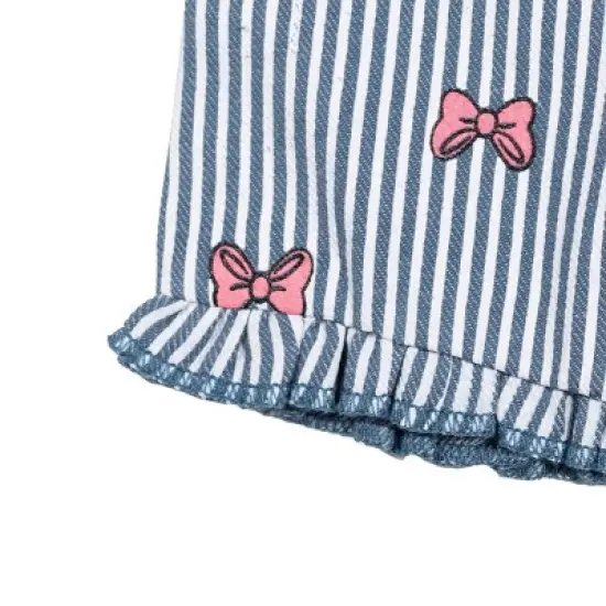 Mickey Mouse & Friends Minnie Toddler Girls Tie Knot T-Shirt Shorts Set Pink/White/Blue  image {5}