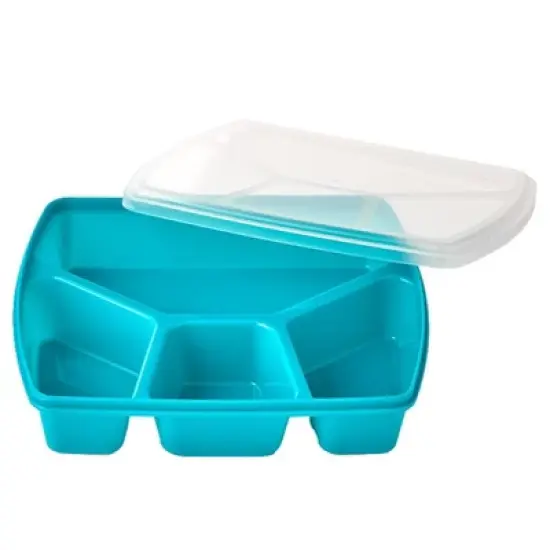The Lakeside Collection Set of 4 Multicolored Microwave Trays with Lids image {3}