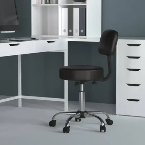 Medical Stool with Back Cushion - Boss Office Products image {1}